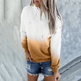 thumbnail image 3 of Fesfesfes Women Hooded Plus Size Tie-Dye Printed Gradient Pullover Long Sleeve Sweatshirt Top Tops on, 3 of 8