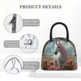 thumbnail image 4 of Pofeuu Flower White Horse (2) Print Lunch Bag for Adult Insulated Lunch Box,Leakproof Cooler Food Lunch Containers Reusable High Capacity Lunch Tote Bags-One Size, 4 of 6
