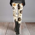 thumbnail image 2 of Halloween Clothes for Women Warm Stretchy Artistic Printed Autumn Winter Halloween Leggings for Women, 2 of 5