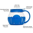 thumbnail image 2 of MicroPop Popcorn Popper, cristal, tapa 3 en 1, apto para lavavajillas, tamaño de bocadillo de 1,5 cuarto, azul, 2 of 3