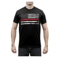 thumbnail image 4 of Rothco Thin Red Line Flag T-Shirt - Black, 2X-Large, 4 of 5