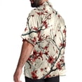 thumbnail image 3 of Tree Men's Short Sleeve Poplin Button Down Hawaiian Printed Summer Beach Shirt, Unisex, 3 of 6