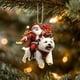 thumbnail image 4 of Adornos navideños, diseño gráfico de colgante navideño con diseño de perro, adornos navideños para interiores, exteriores, coches, casas, patios, césped, vallas, jardines, etc., 4 of 7