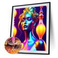 thumbnail image 2 of Pintura de diamante 5D DIY Taladro redondo completo Chica Kit Arte Decoración del hogar sz3562, 2 of 9