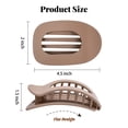 thumbnail image 2 of AWAYTR 6 PCS Oval Flat Hair Claw Clips for Women, Medium French Clips with Strong Grip, Non Slip Hair Clips for Thick & Thin Hair, 2 of 7