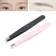 thumbnail image 1 of Juego De Pinzas Para Cejas De Acero Inoxidable, Punta Inclinada, Clips Profesionales Para Depilación Facial Para Un Cuidado Preciso En Casa O Salón, Negro Y Rosa, 2 Piezas, 1 of 7