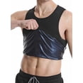 thumbnail image 3 of Men's Sauna Suit Shirt - Heat Trapping Sweat Compression Vest, Shapewear Top, Gym Exercise Versatile Shaper Waist Trainer Silver L, 3 of 5