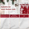 thumbnail image 7 of Winter Snowflakes Valances for Windows, 42 x 18in, Christmas Tree Elk Red Background Rod Pocket Kitchen Valance Curtain Light Filtering Window Treatments for Living Room Bedroom, 1 Panel, 7 of 7