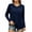 Navy, variant on Women's V Neck Long Sleeve Shirts V Neck Casual Solid Fall and Winter Pullover Tops Sport Sweatshirt