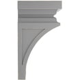 thumbnail image 3 of Ekena Millwork 7"W x 7 3/4"D x 14"H Jumbo Nevio Wood Vintage Decor Corbel, Pebble Grey, 3 of 6