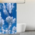 thumbnail image 5 of Clouds Shower Curtain, Blue Sky Shower Curtain, Nature Scenery Shower Curtain Set Waterproof Bath Curtain Bathroom Decor with 12 Hooks, 72x72 inches, 5 of 6