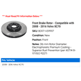 thumbnail image 2 of Front Brake Rotor - Compatible with 2008 - 2016 Volvo XC70 2009 2010 2011 2012 2013 2014 2015, 2 of 2