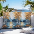 thumbnail image 5 of Waterproof Throw Pillow Covers Set of 2, 24x24 Inch Oil Painting Blue Yellow Decorative Pillowcases Outdoor Pillow Slip Cushion Covers Set for Couch Tent Modern Tree Art Hand-painted, 5 of 7