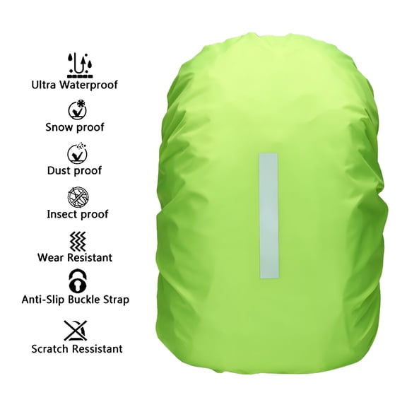 GASTROPOD Waterproof Backpack Rain Cover Antislip Cross Buckle Strap (Green S)