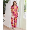 thumbnail image 5 of EKOUAER Women's Pajama Sets Button Down Loungewear Short Sleeve Sleepwear 2 Piece Pants Pjs Set with Pockets, 5 of 6