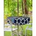 thumbnail image 5 of Outdoor Tablecloth Nautical Anchor Round Patio Tablecloths 60 Inch, Waterproof Outside Table Cloths with Umbrella Hole and Zipper, Moroccan Geometric Summer Table Cover for Outdoor Tables Garden, 5 of 6