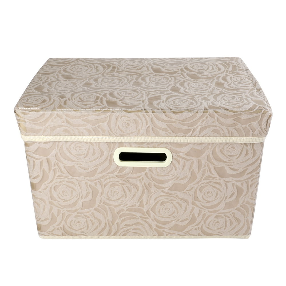 Collapsible Storage Bins with Lids Fabric Decorative