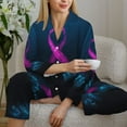 thumbnail image 6 of Pajamas for Women Set - Human Hands Holds Pink Ribbon Awareness Comfy Long Sleeve Button Up Pajama Sets for Women 2 Piece, Soft Sleepwear Nightwear Pjs Lounge Sets for Women with Pockets, 6 of 6