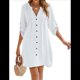 thumbnail image 3 of Traje de Baño para Mujer, Cuello en V, Abotonado, para Playa, , S, 3 of 9