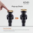 thumbnail image 5 of Kenes Desagüe Para Fregadero De Baño Emergente De Oro Cepillado Con Desbordamiento, Conjunto De Drenaje Para Fregadero De Baño Con Colador, Desagüe Emergente, Lavabo, Lavabo, Tapón De Drenaje Emergent, 5 of 5