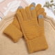 thumbnail image 4 of Guantes de invierno para pantallas táctiles para mujeres y hombres, manoplas de punto elástico cálido, imitación de lana, dedos completos, guantes de ganchillo gruesos para mujer, 4 of 5