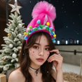 thumbnail image 4 of Tulle Hairbands Adorkable Photo Props Halloween Anime Headbands Party Headpiece Fun Headbands for Music Festivals Style 7, 4 of 4