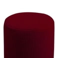thumbnail image 4 of Maytalsory Stretchable Footstool Slipcover Footrest Cover Protector Bottom Elastic Dark with Green Red Wine Round Chair Cover 25-32cm, 4 of 5