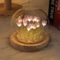 thumbnail image 1 of AMERTEER LED Simulation Tulip Night Light Table Lamp Ornaments for Home Living Room Desktop Decor, 1 of 5