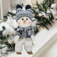 thumbnail image 5 of Cute Snowman Plush Knit Doll, Christmas Handmade Gift, Indoor Snowman Figurines for Home, Winter Table Top Decorations - D, 5 of 9