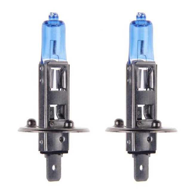 2x H1 Halogen 55W 12V LowBeam/HighBeam Headlight/Fog Light Bulbs