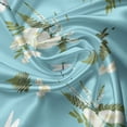 thumbnail image 5 of Ambesonne Floral Valance Pack of 2, Vintage Daisies Dragonflies, 54"X18", White Green and Blue, 5 of 5