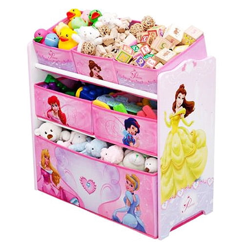 Disney Toy Princess Box Girls Organizer Storage Multi-Bin Playroom Playset Games 