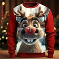 thumbnail image 5 of Jinhomg Ugly Christmas Sweatshirt for Men Funny 3D Suit Graphic T-shirts Long Sleeve Crew Neck Print Shirt Santa Claus Xmas Pullover Tops, 5 of 5