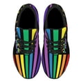 thumbnail image 2 of Unisex Rainbow Sneakers, LGBT Shoes for Men Women Lightweight Breathable Running Shoes Black Size 13, 2 of 7