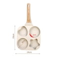 thumbnail image 7 of Egg Cooker Pan Divided Grill Frying Pan Cookware 4 Holes Section Divided Skillet Pancake Pan Omelet Pan for Cooking Baking White, 7 of 7