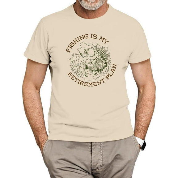 Fishing Is My Retirement Plan T-Shirt Men -Smartprints Designs, Male x-Large