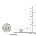 thumbnail image 4 of Dazzlingrock Collection Round White Diamond Circle Double Halo Screwback Stud Earrings for Women (0.25 ctw, Color I-J, Clarity I1-I2) in 18K White Gold, 4 of 5
