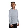 thumbnail image 4 of Sport-Tek Youth Long Sleeve PosiCharge Competitor Tee-S (Silver), 4 of 5