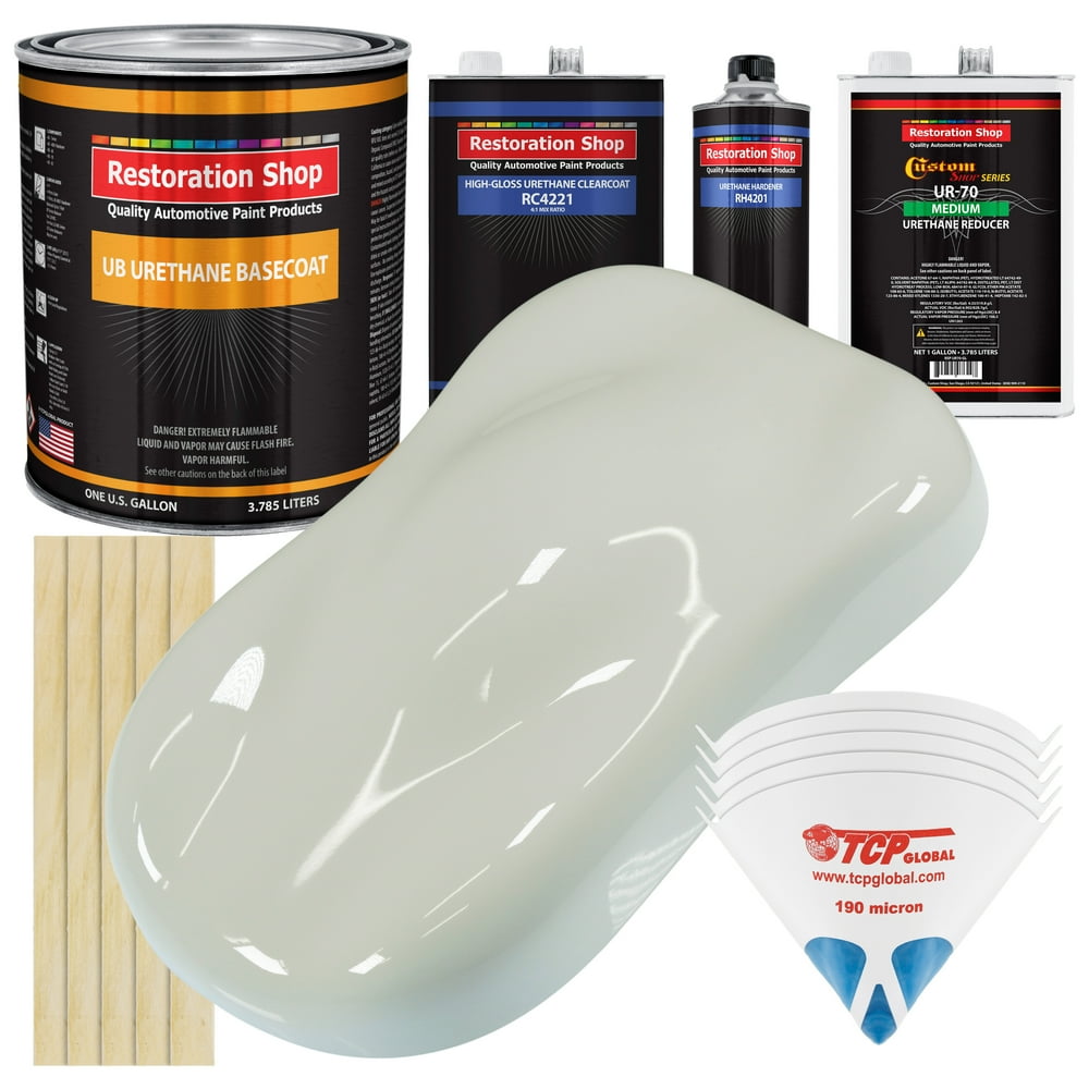 Arctic White Gallon URETHANE BASECOAT CLEARCOAT Car Auto Paint Kit
