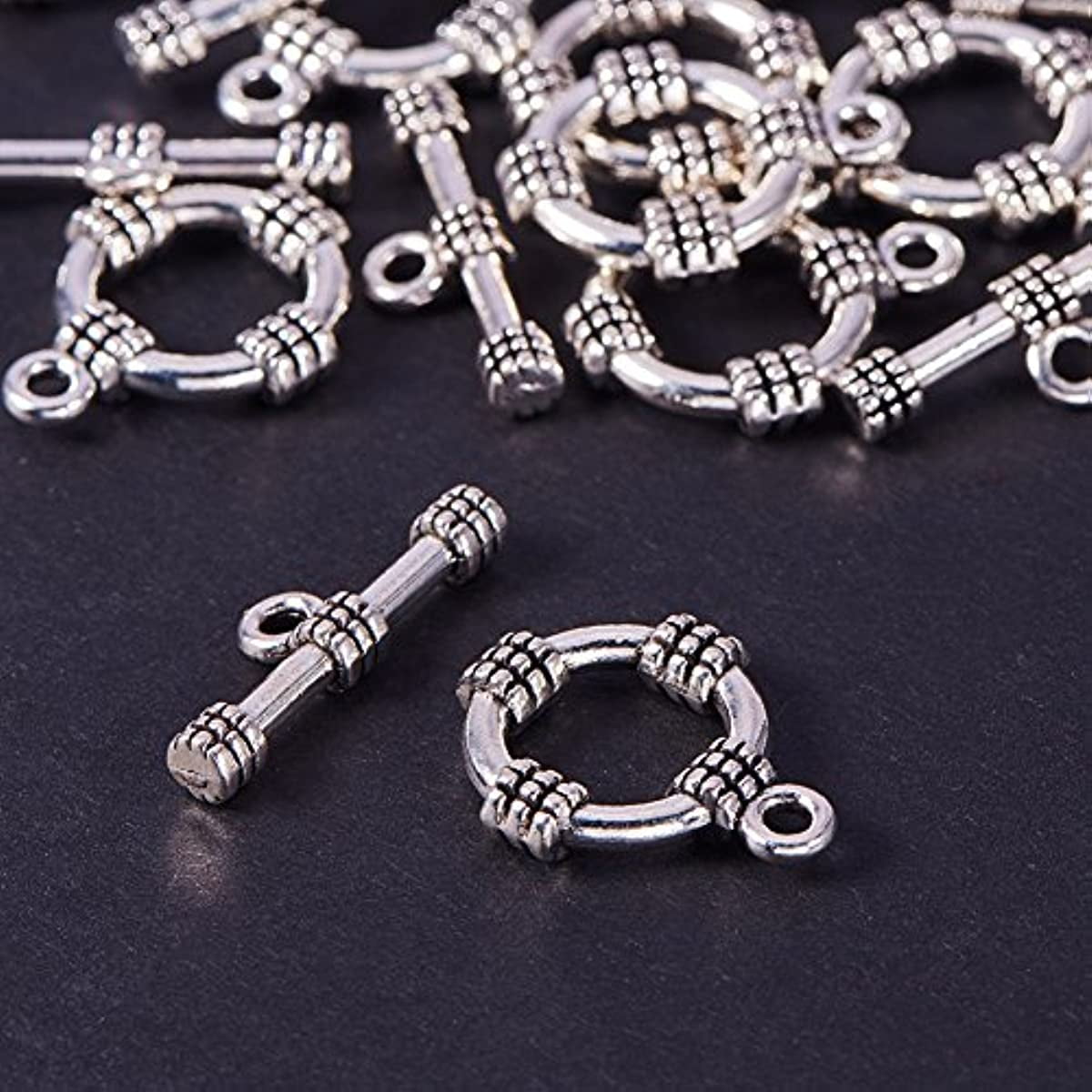  CHGCRAFT 48sets 6 Styles Tibetan Style Alloy S Hook Clasps for Bracelet  Necklace Jewelry Making Mixed Color, 1.5x0.63x0.3inch : Everything Else