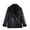 Black, variant on Lindreshi Shackets for Women 2023 with Pockets Women Long Sleeve Solid Coat Zipper Pocket Turn Down Collar Plush Jacket