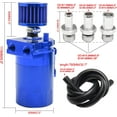 thumbnail image 2 of YIUIY Universal Oil Catch Can Breather Baffled Filter With 3/8" Fuel Line,Aluminum,300ml（Blue）, 2 of 5