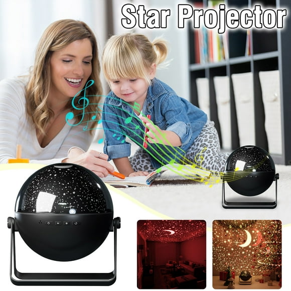Iumwxz projector USB Plug In Remote Control Bluetooth Audio Atmosphere Light Star Blue Projector projector mini portable Black ABS+PC+iron Clearance Sales