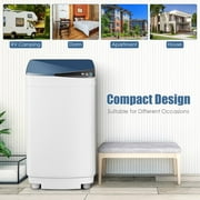 Giantex Full-Automatic Washing Machine, 7.7lbs Capacity Washer and Spinner Combo w/Built-in Barrel Light, Drain Pump & Long Hose, Compact Laundry Washer for Small Spac/RV/Dorm (Blue)