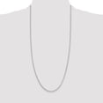 thumbnail image 4 of Diamond2Deal 925 Sterling Silver 2.5mm Oval Fancy Rolo Chain Necklace for Women 30", 4 of 6