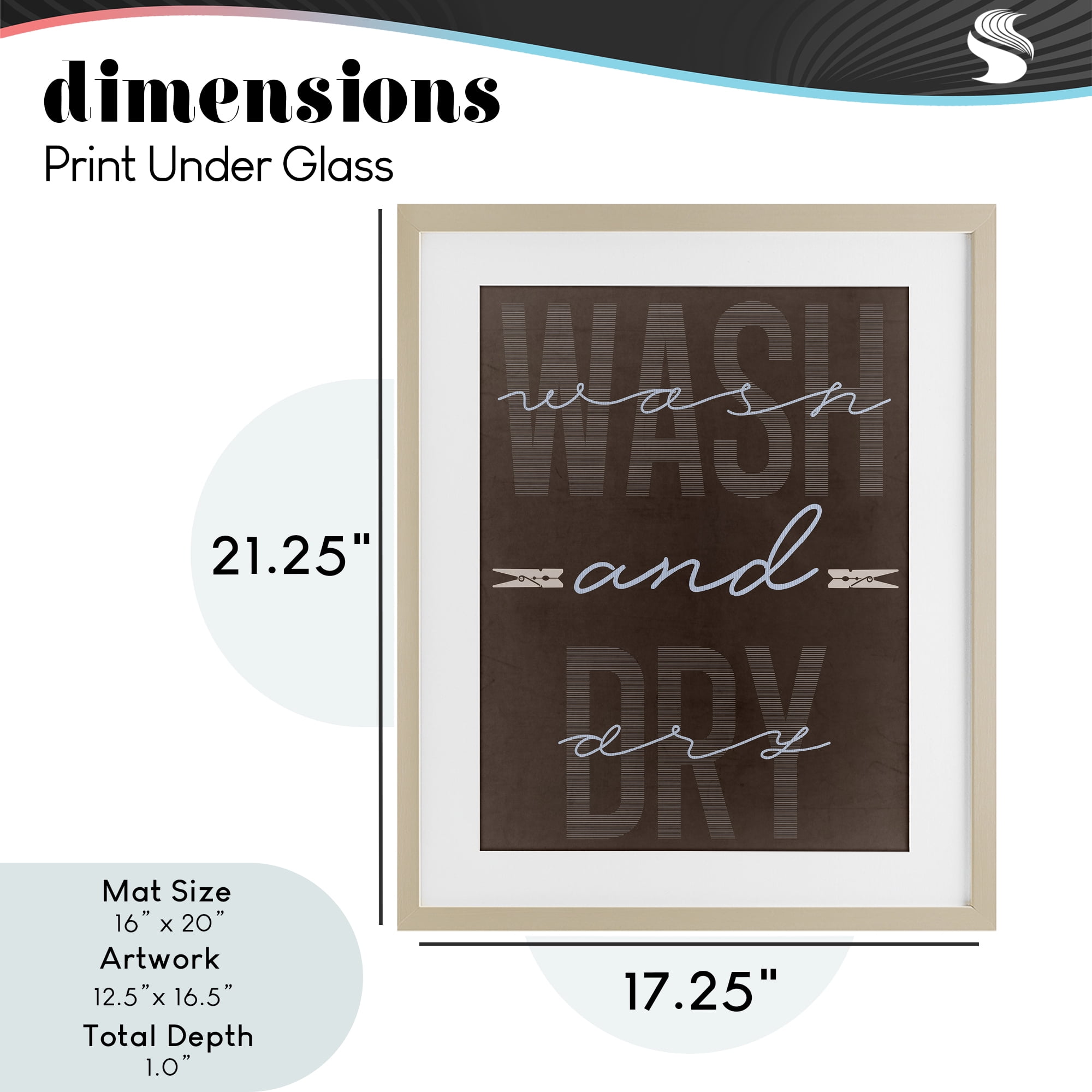 Wash And Dry Brown Birch Framed Print Under Glass, design by Marcus Prime