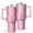 Pink Breast Cancer-1, variant on Pink Breast Cancer Tumbler with Handle and Lid,40oz Double Wall Vacuum Insulated Tumbler,Cups Gift for Women and Men