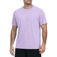 thumbnail image 3 of Inglocry Men's UPF 50+ Swim Shirts Short Sleeve, Sun Protection Quick Dry Rash Guard, Water T-Shirt for Surfing Fishing Beach 2026 Light Purple L, 3 of 6