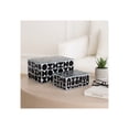 thumbnail image 3 of Stylish Glass Decorative Box for Shelf Display - Elegant Storage Box with Lid for Jewelry and Keepsake Boxes - Modern Decorative Boxes for Home Organizer and Decor Accents - Set of 2, 4", 3", Black, 3 of 11