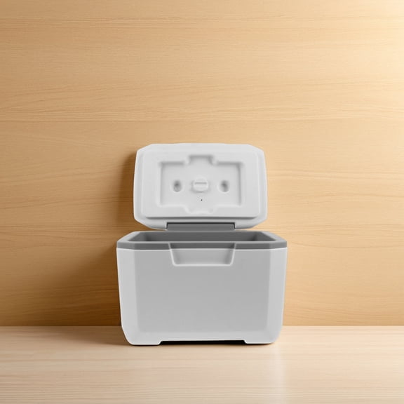 BESTYASH White Portable Insulated Cooler Chest Hard Cooler Box for Outdoor Camping, Picnics, and Travel Use